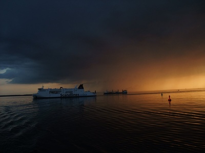 Ostsee, Sonnenuntergang und Gewitter
