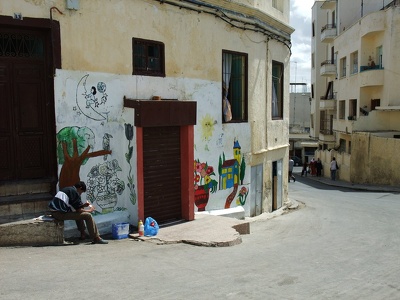 Wandbemalung in Tanger