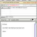 message-compose Dialog with activated Virtual Identity